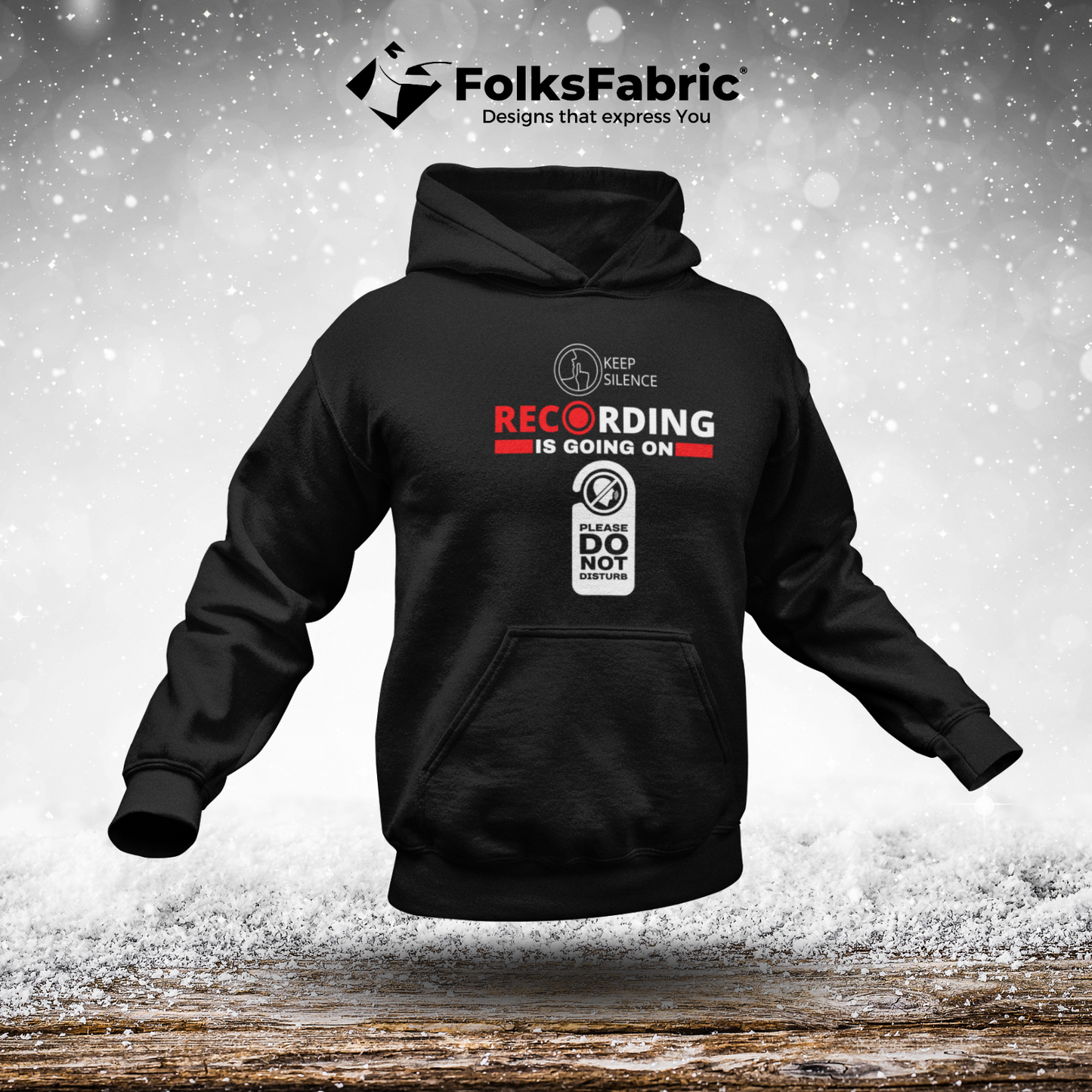 Recording is going on Hooded - FolksFabric