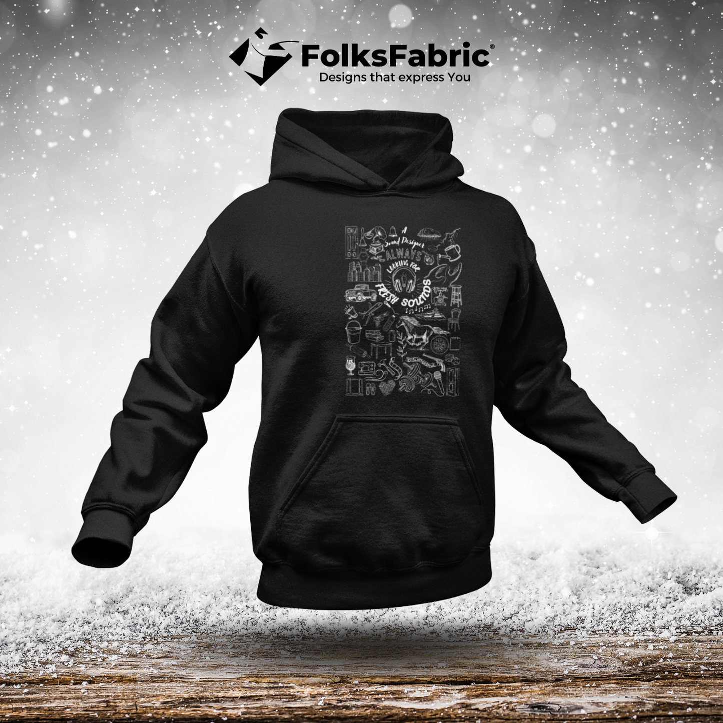 Always Looking for Sounds Hoody - FolksFabric
